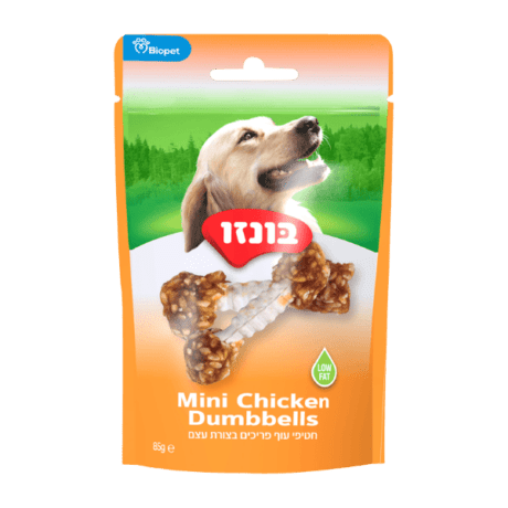 חטיף בונזו עצמות עוף פריכות לכלב 85 גרם