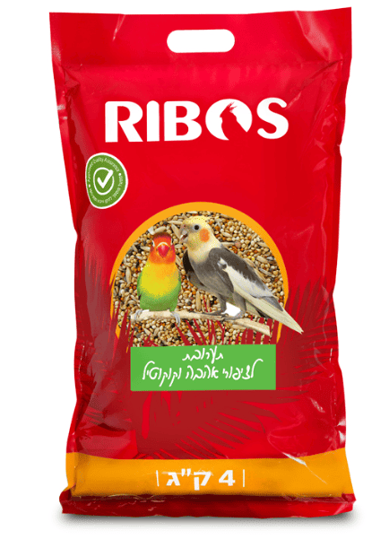 ריבוס מזון תערובת לציפורי אהבה וקוקוטייל