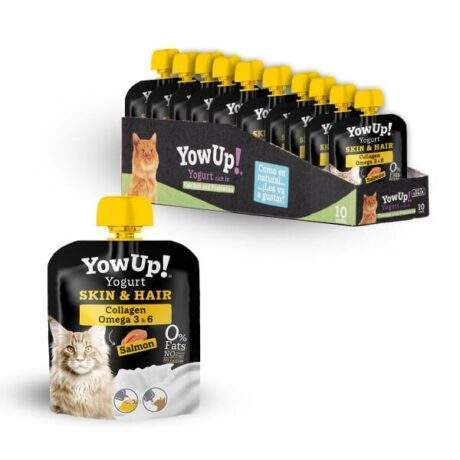 YOWUP יוגורט לחתול סלמון עם קולגן ושמני אומגה 3&6 פאוץ'