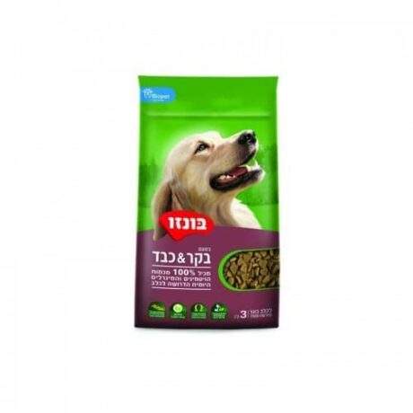בונזו בקר וכבד מזון לכלב בוגר