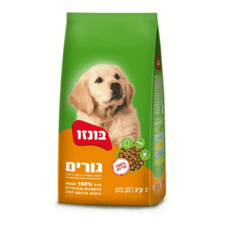 בונזו עוף מזון לגורים 3 ק"ג