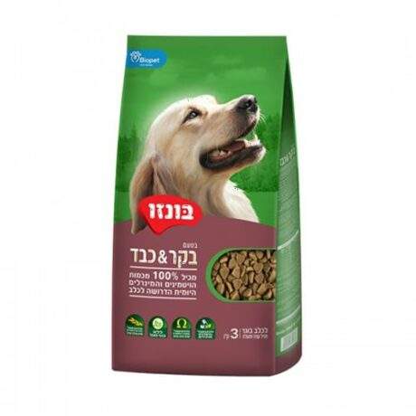 בונזו בקר וכבד מזון לכלב בוגר