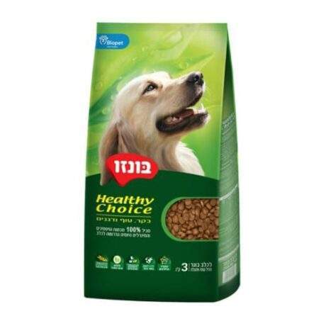 בונזו ארוחת בריאות לכלב בוגר 3 ק"ג