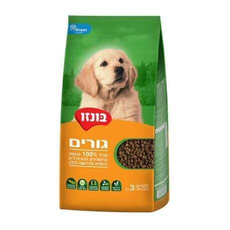 בונזו עוף מזון לגורים 3 ק"ג