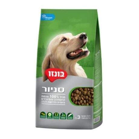 בונזו סניור עוף מזון לכלב מבוגר 3 ק"ג